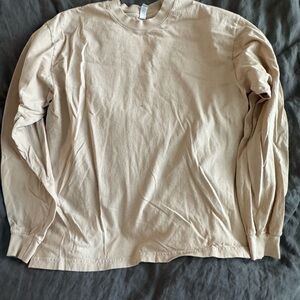 6.5OZ LONG SLEEVE GARMENT DYE CREW NECK T-SHIRT -L